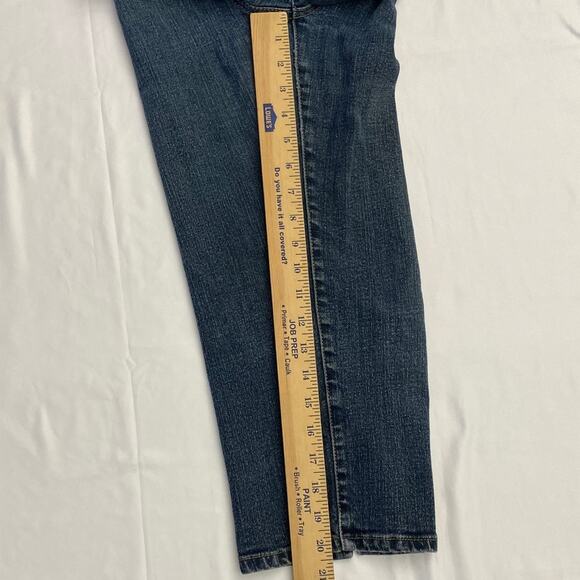 Cosmopolitan Jeanswea 24 waist Cropped Denim Jeans Embroidered Rhinestone Strap - Picture 9 of 12